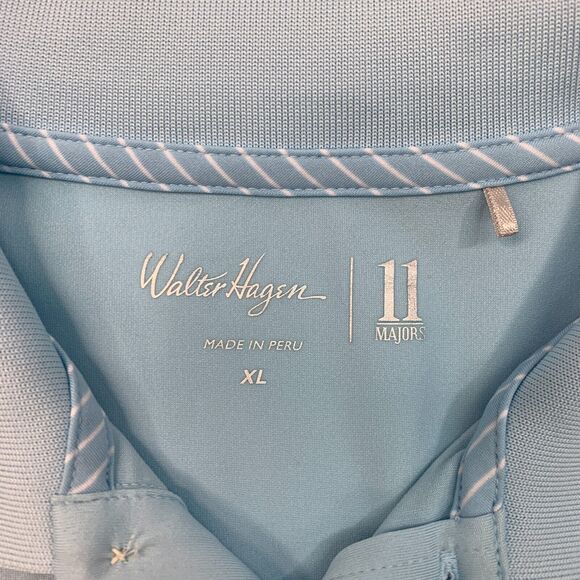 Walter Hagen Polo Shirt Mens XL Extra Large Baby Blue Quick Dry Stretch Golf - Picture 5 of 12